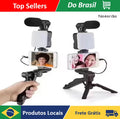 Tripod Hand Stabilizer Kit 5 in 1 gimbal Microphone Video Recording Cell Phone-Neverdie Store