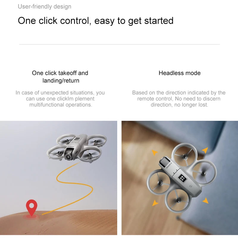 D16 Mini Drone 180° 8K Electric Adjustment HD RC Dual Camera Aerial Photography Quadcopter Five-sided Obstacle Avoidance Toys
