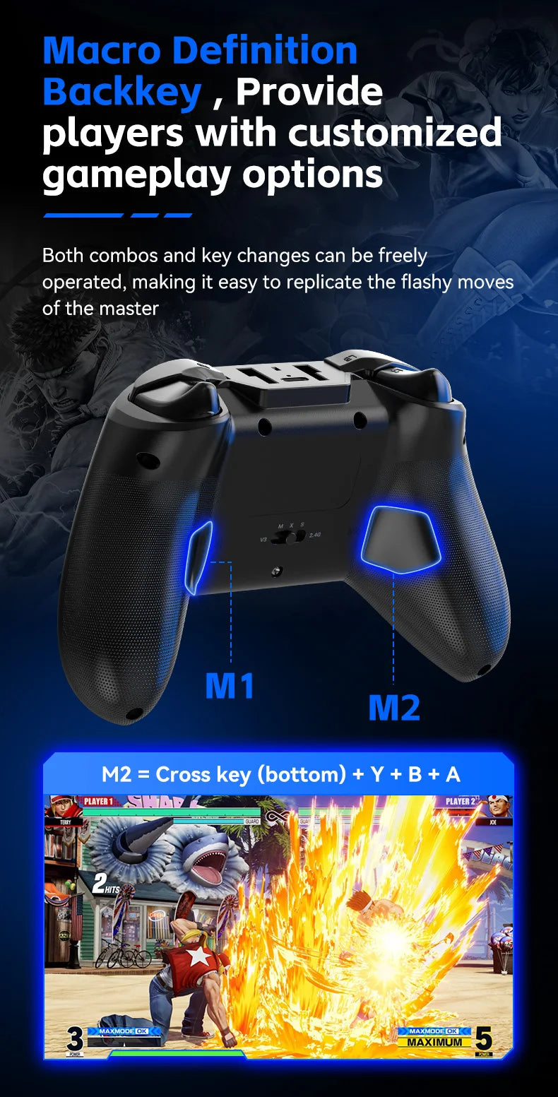 G6 wireless  mobile game controller with Hall trigger and Hall joystick supporting switch/pc/android/IOS