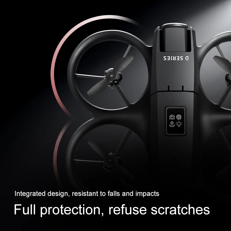 D16 Mini Drone 180° 8K Electric Adjustment HD RC Dual Camera Aerial Photography Quadcopter Five-sided Obstacle Avoidance Toys