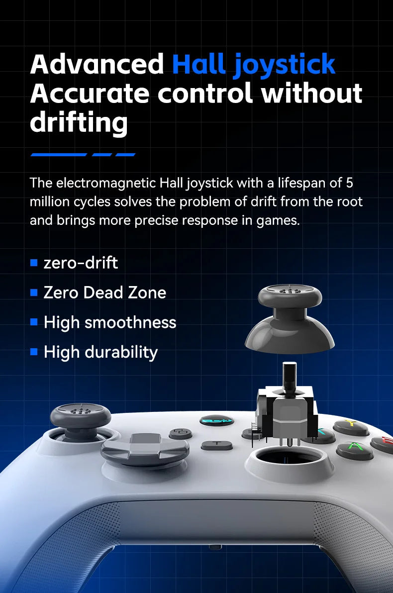 G6 wireless  mobile game controller with Hall trigger and Hall joystick supporting switch/pc/android/IOS