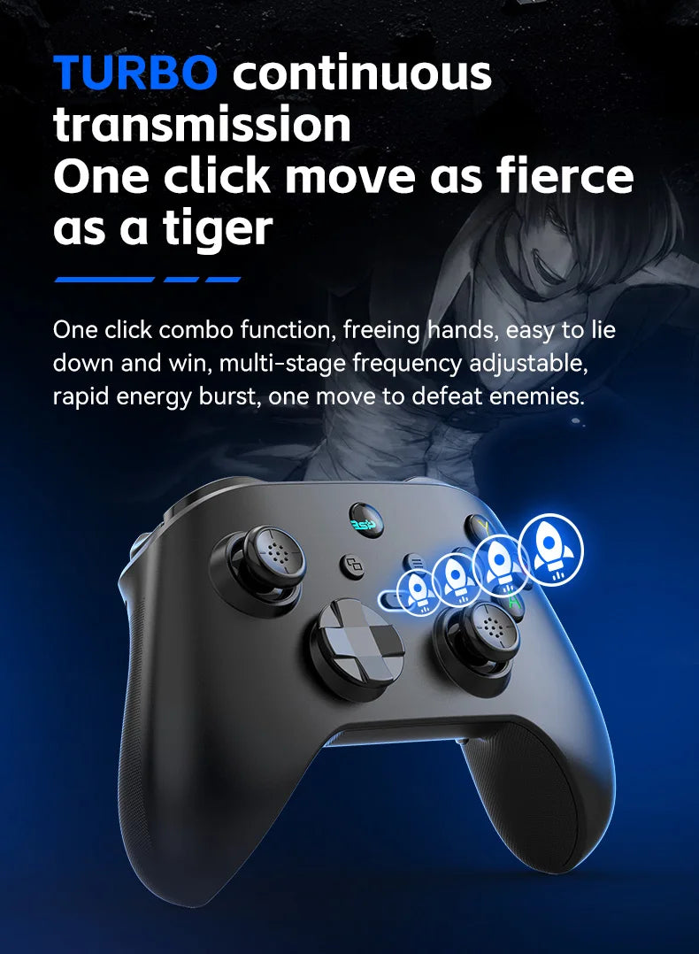 G6 wireless  mobile game controller with Hall trigger and Hall joystick supporting switch/pc/android/IOS