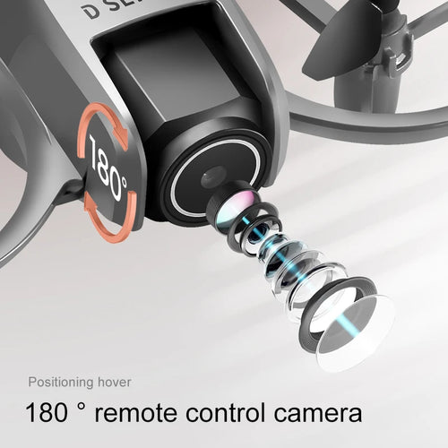 D16 Mini Drone 180° 8K Electric Adjustment HD RC Dual Camera Aerial Photography Quadcopter Five-sided Obstacle Avoidance Toys