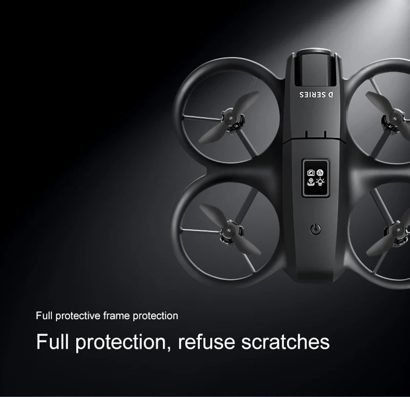 D16 Mini Drone 180° 8K Electric Adjustment HD RC Dual Camera Aerial Photography Quadcopter Five-sided Obstacle Avoidance Toys